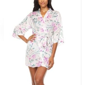 Anthropolog BY FLORA NIKROOZ NEW Maria Printed Charmeuse Wrap Robe
